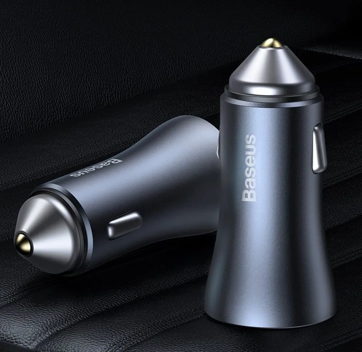 Baseus 2 in 1 Pro Autolader 40W - Grijs