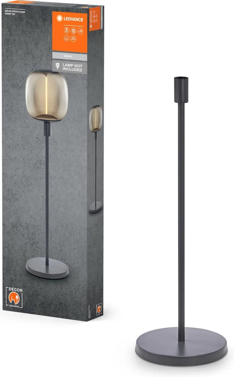 LEDVANCE Decor Stick Floor Short Grondlamp E27 - Grijs