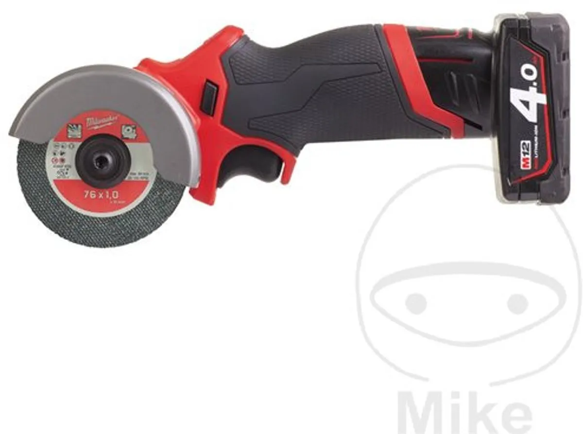 Milwaukee M12 FCOT-422X Haakse Slijper Set - 2x 4,0Ah Accu - 76mm - afbeelding 2 van 2