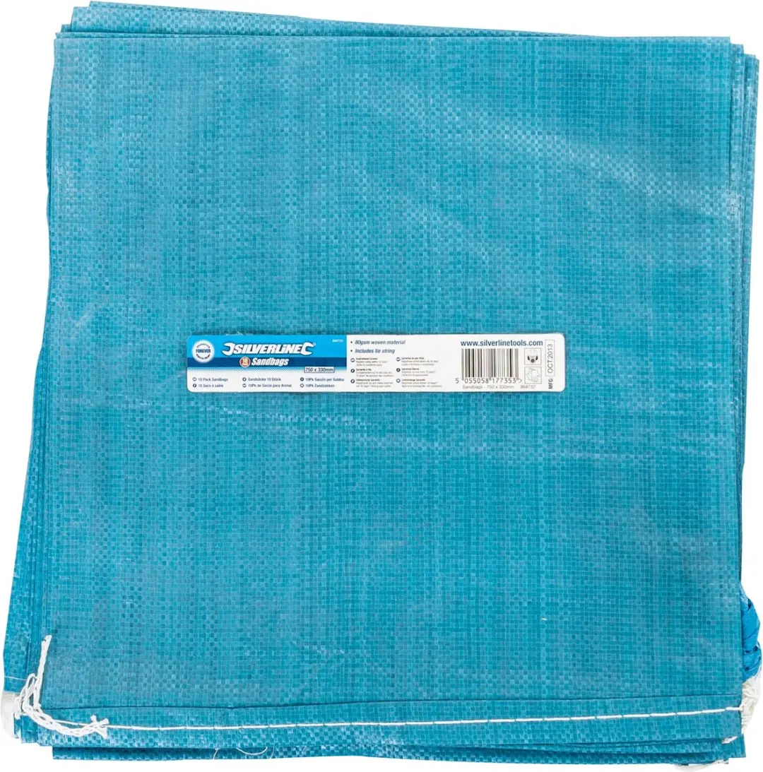 Silverline Zandzakken 868732 - 10 Stuks - 80L - 75x33cm