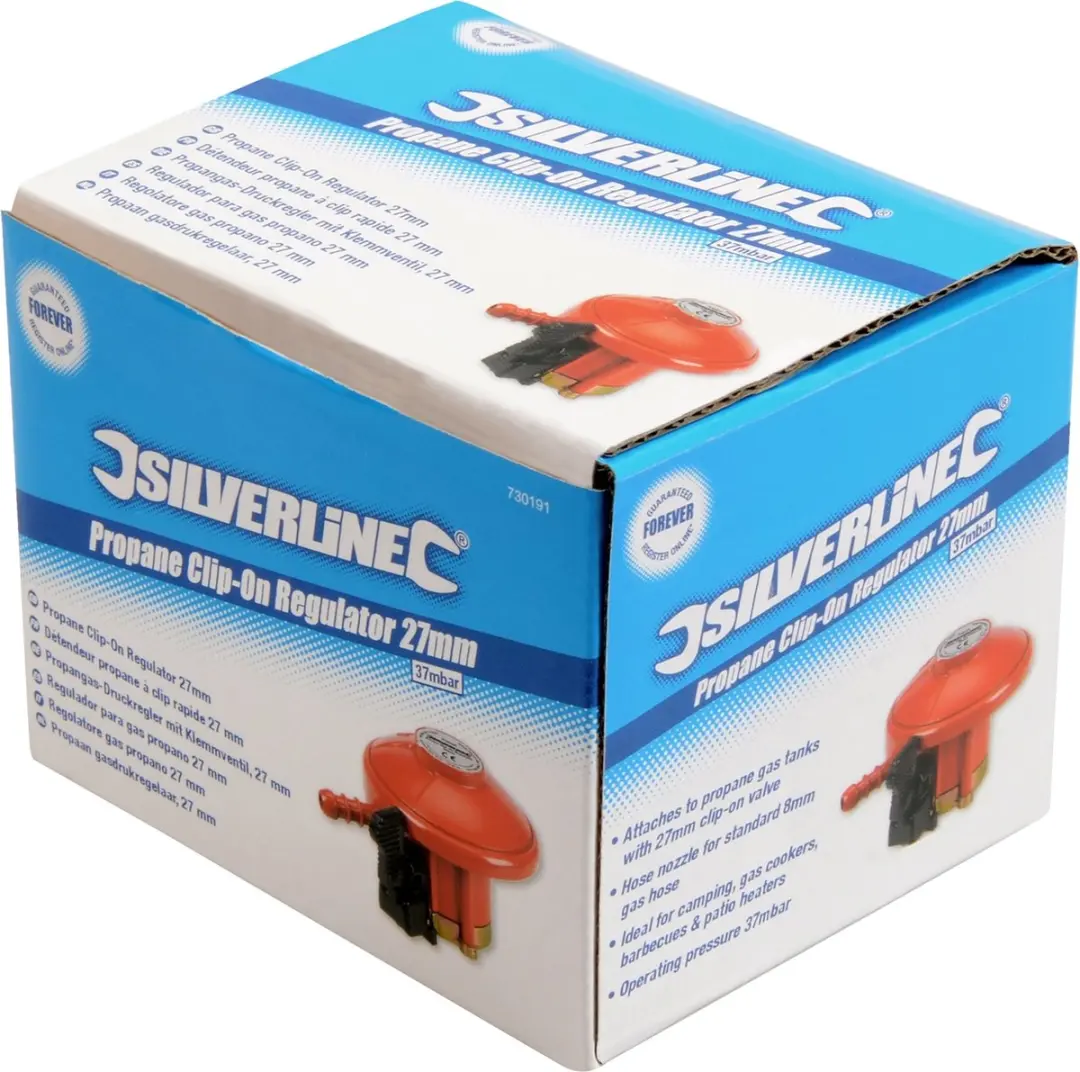 Silverline Gasdrukregelaar 27mm - 37 mbar - Propaan