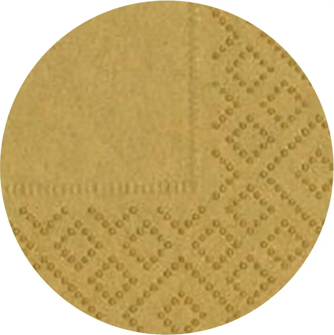 Duni Gouden Glitter Tafelservetten 33x33cm - 20 Stuks