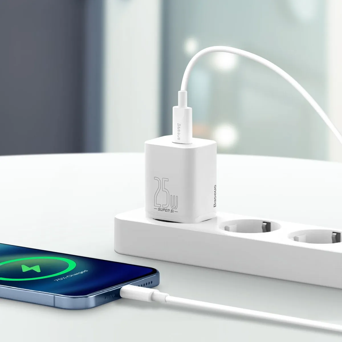 Baseus Reislader TZCCSUP-L02 25W - USB-C Kabel 1m - Wit