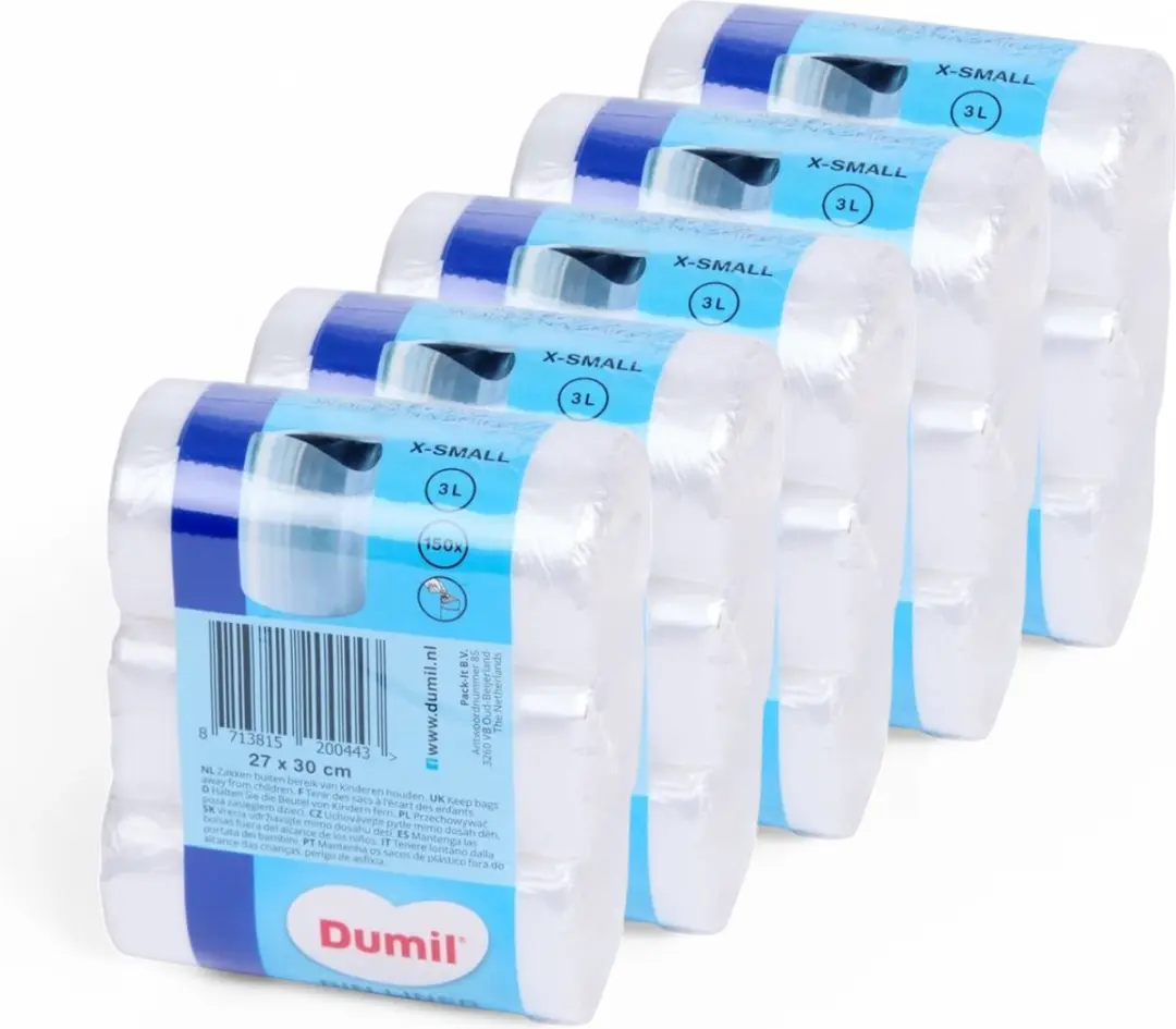 Dumil Afvalzakjes 150 zakken van 3 Liter