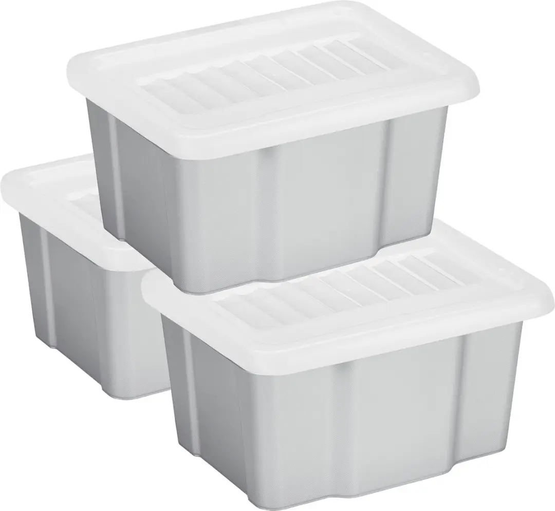 Sunware Opslagboxen 24L Lichtgrijs