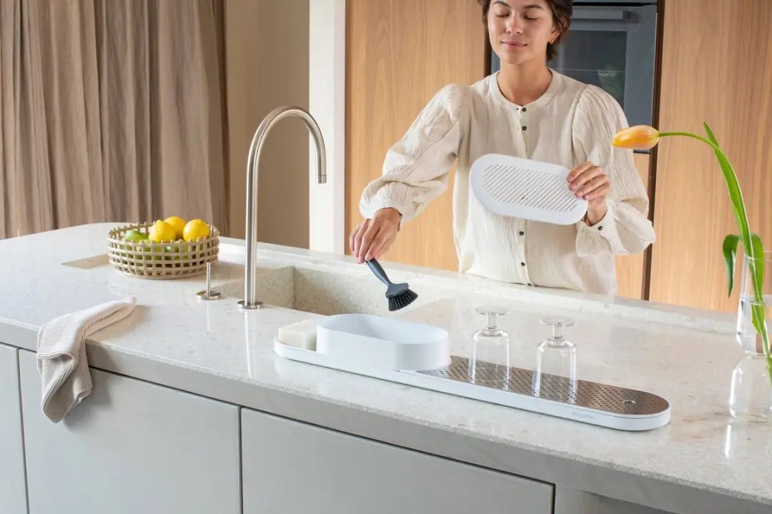Brabantia SinkStyle Gootsteenorganizer 2-delig - Mineral Fresh White
