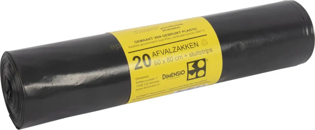 Komo afvalzakken 60L 20st 60x80cm