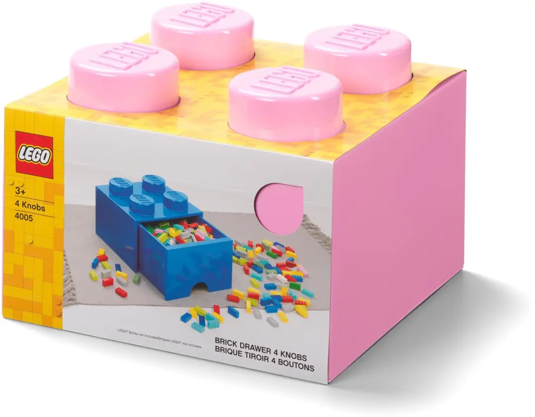 LEGO Brick 4 Opbergbox Roze - 6L