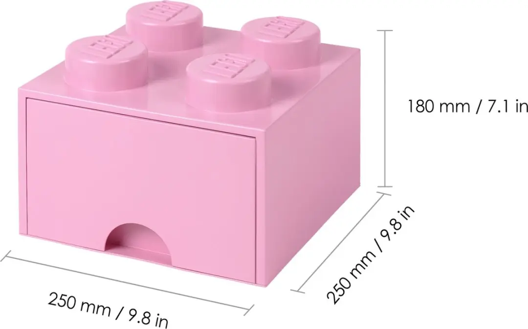 LEGO Brick 4 Opbergbox Roze - 6L - afbeelding 6 van 6