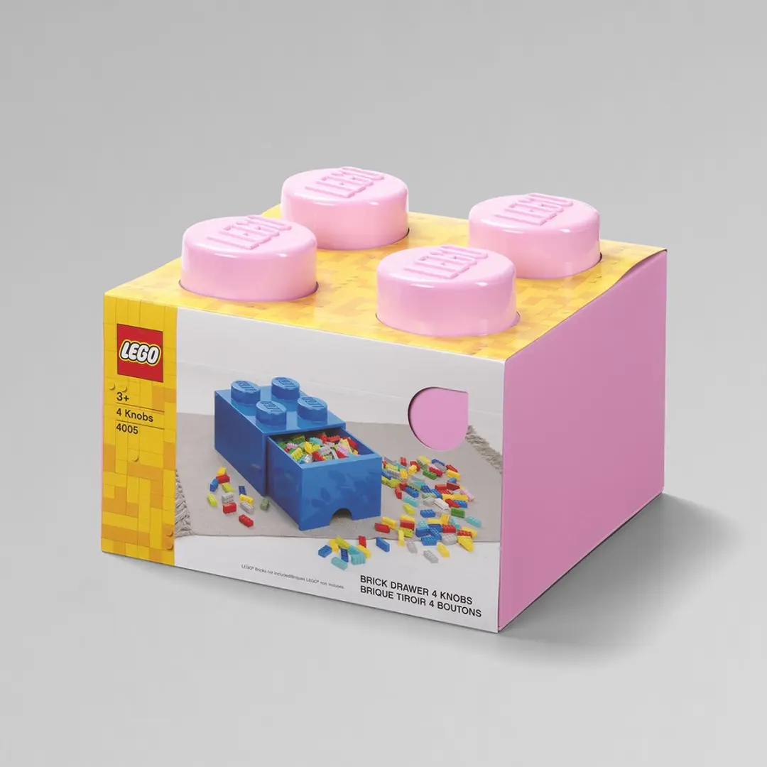 LEGO Brick 4 Opbergbox Roze - 6L