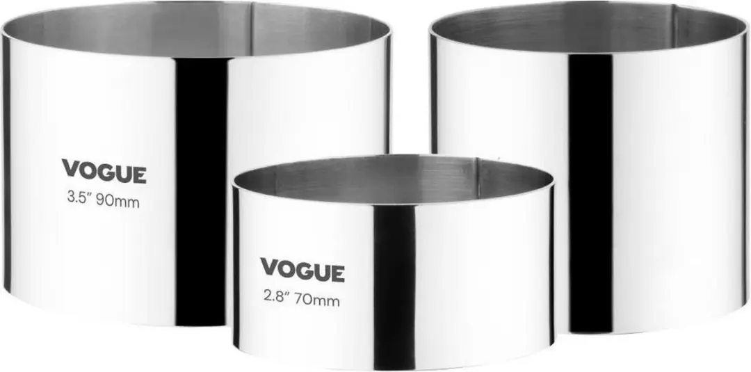 Vogue Ronde Kookring Professional Ø7x3,5cm - Zilver