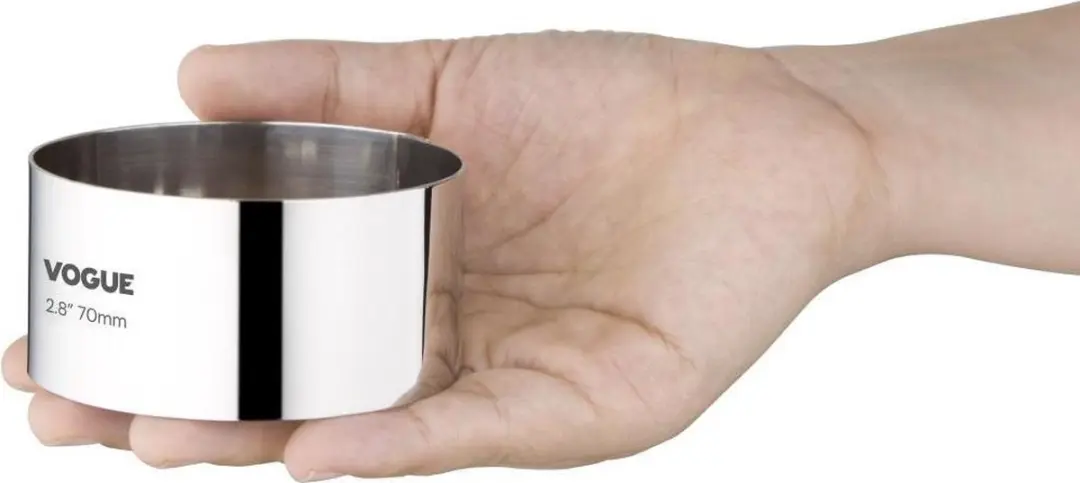 Vogue Ronde Kookring Professional Ø7x3,5cm - Zilver