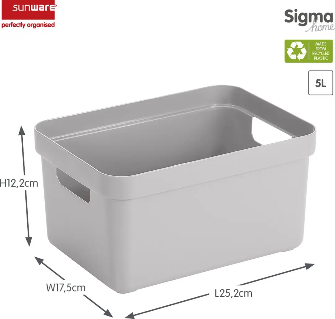 Sunware Sigma Home Opbergbox 5L - Grijs