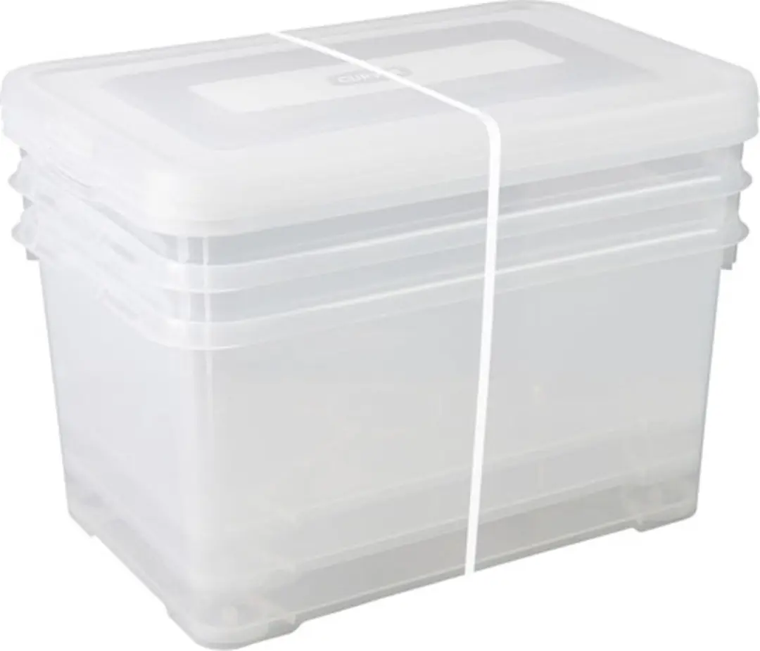 Curver Allibert Handy Opbergbox 3x50L - Set van 3 - Transparant