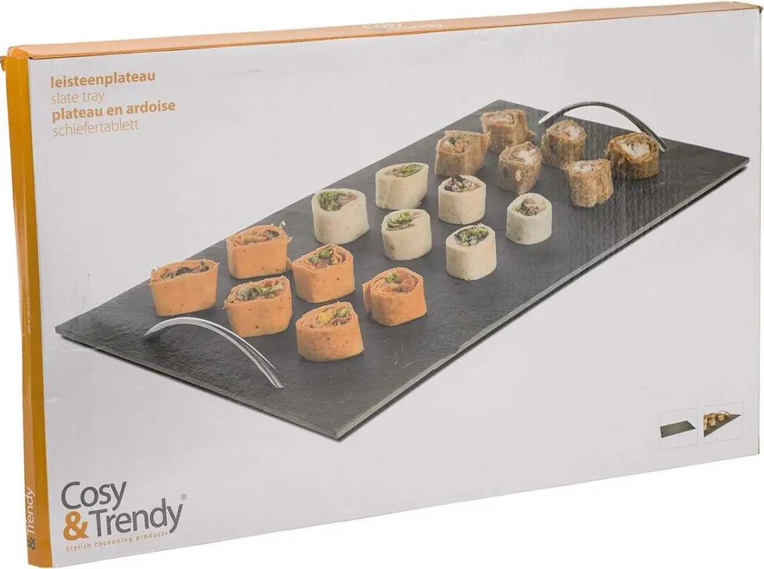 Cosy&Trendy Leisteen Serveerplank 50x30cm - Grijs