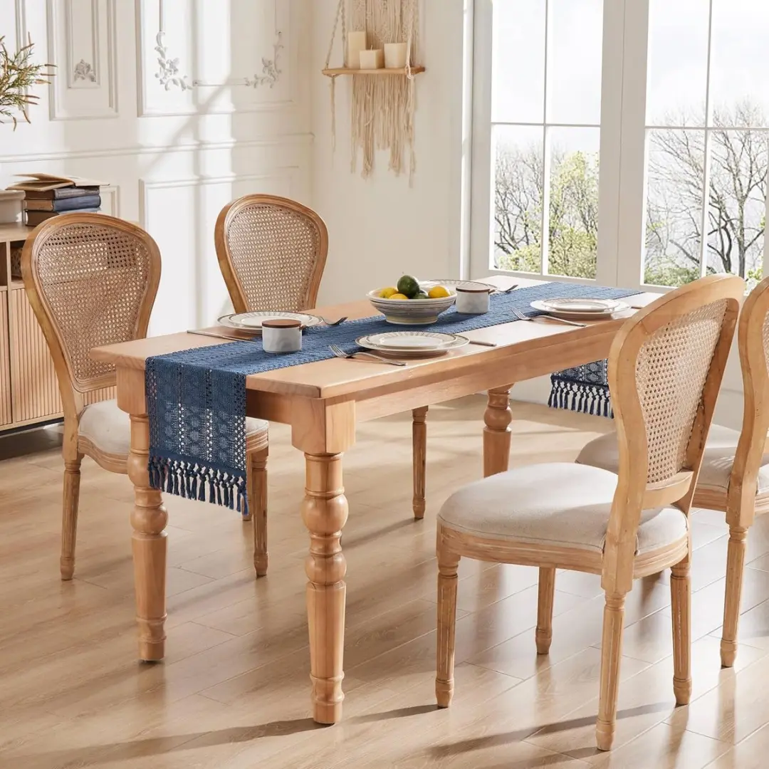 ECTEATOY Boheemse Tafelloper 30x120cm - Wit