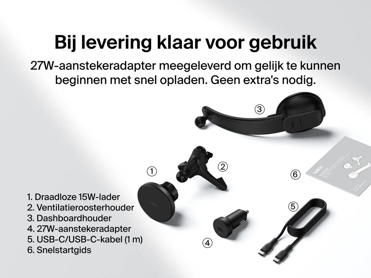 Belkin Magnetische Autohouder Ventilatie/Dashboard - Zwart