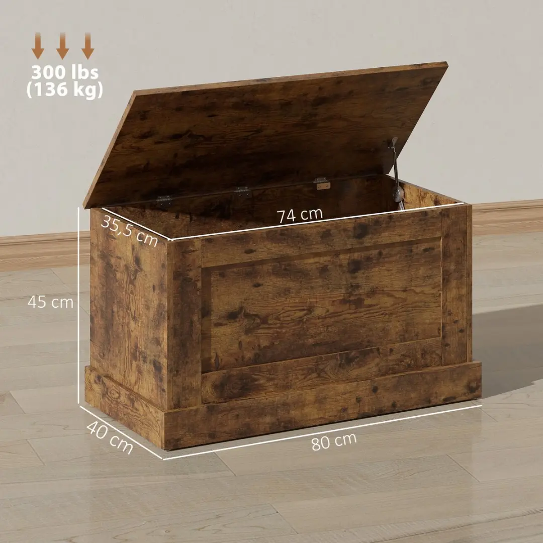 Homcom Opbergkist 80x40x45cm Rustbruin