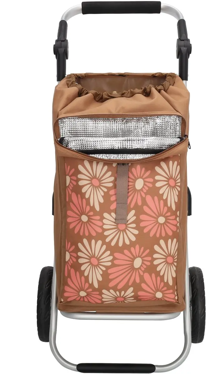 Beagles Alberic Boodschappen Trolley 41.5L - Bloem Bruin