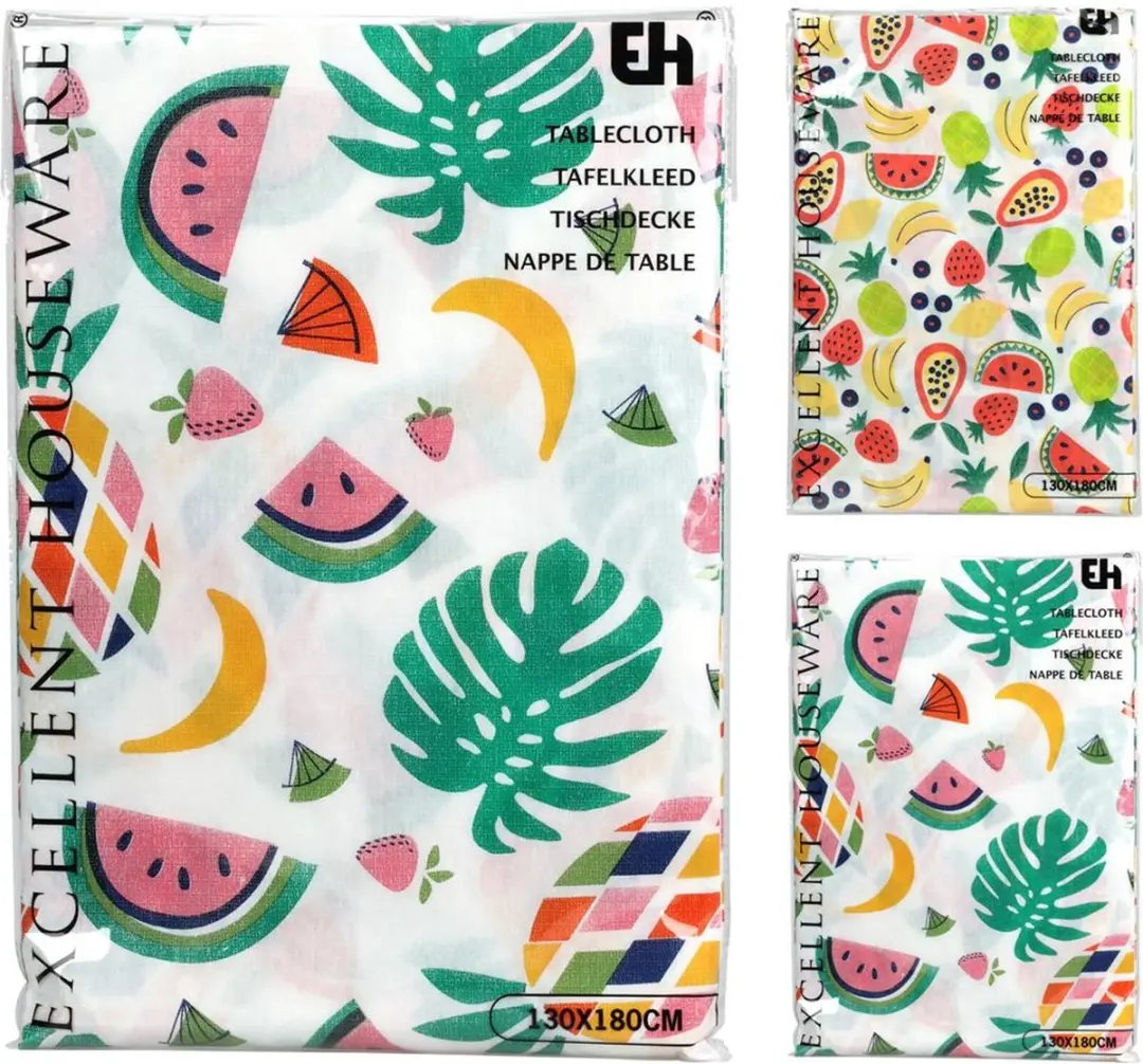 Excellent Houseware Tafelkleed Fruit 130x180cm - Multi