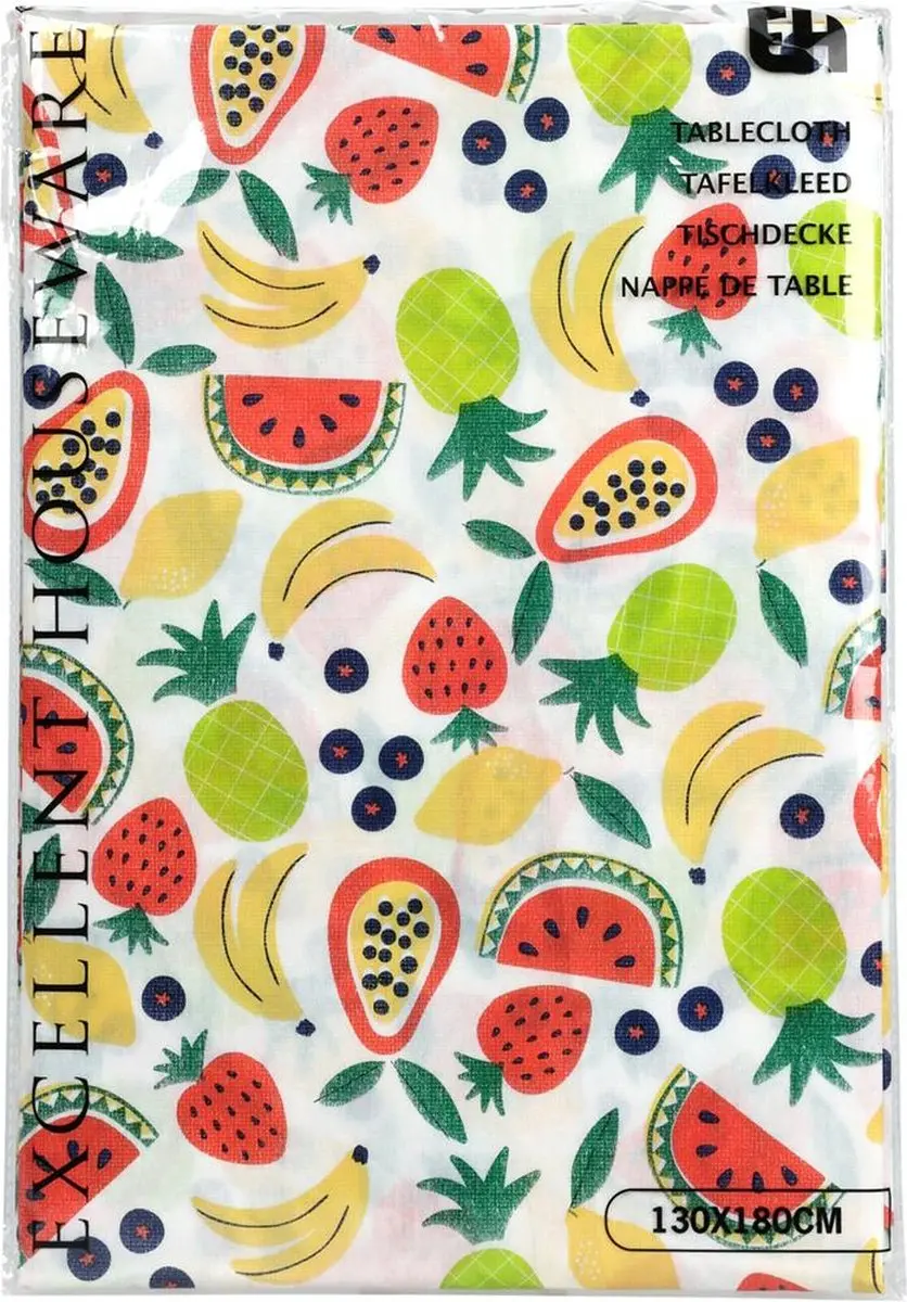 Excellent Houseware Tafelkleed Fruit 130x180cm - Multi