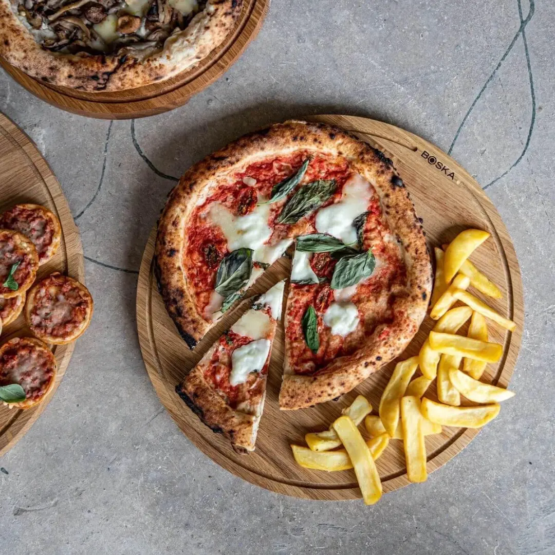 Boska Pizzaplank Friends XL - Ø 40cm - Eikenhout