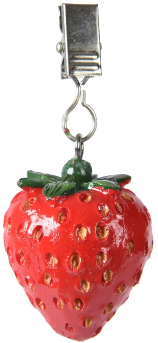 Decoris Tafelkleedgewichtjes Aardbei - 12 Stuks - Rood