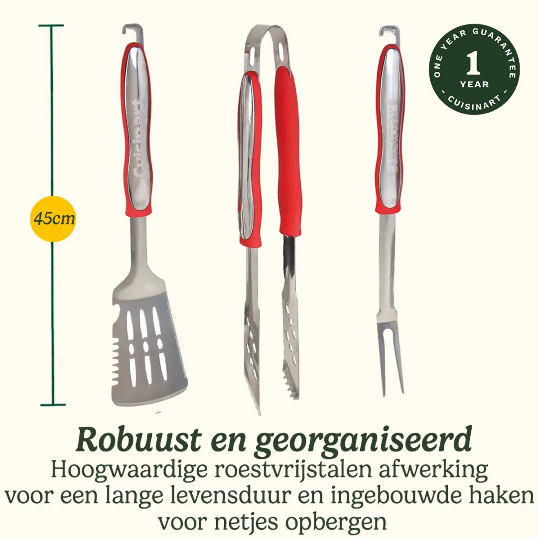 Cuisinart BBQ Gereedschapset 3-delig - Rood