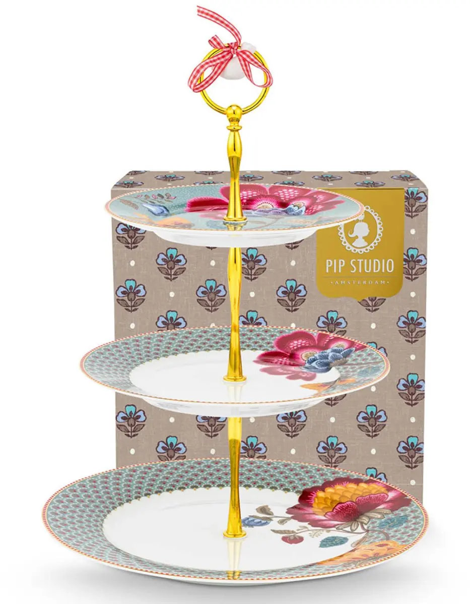 Pip Studio Taartstandaard Blooming Tales Fantasy Blauw