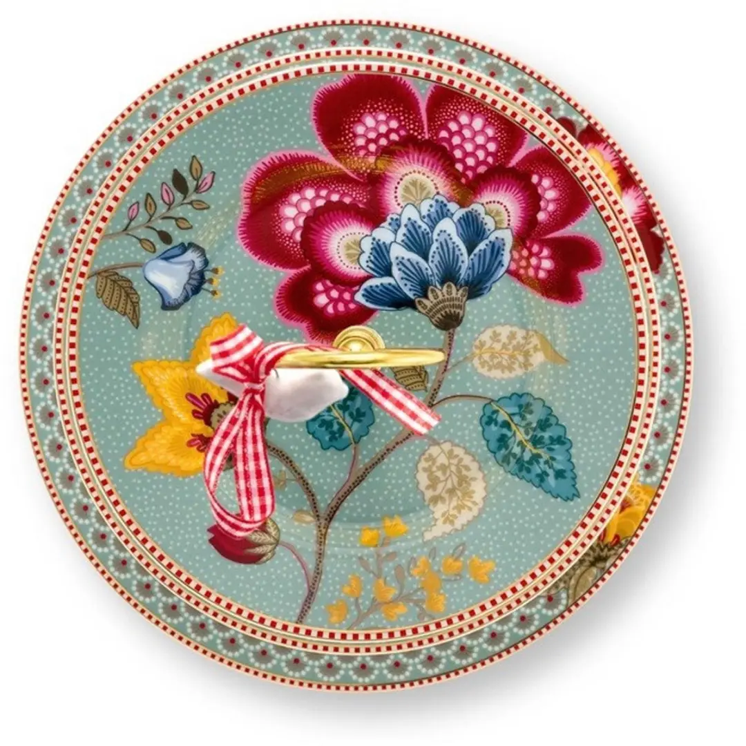 Pip Studio Taartstandaard Blooming Tales Fantasy Blauw - 3 Lagen Ø17/21/26.5cm