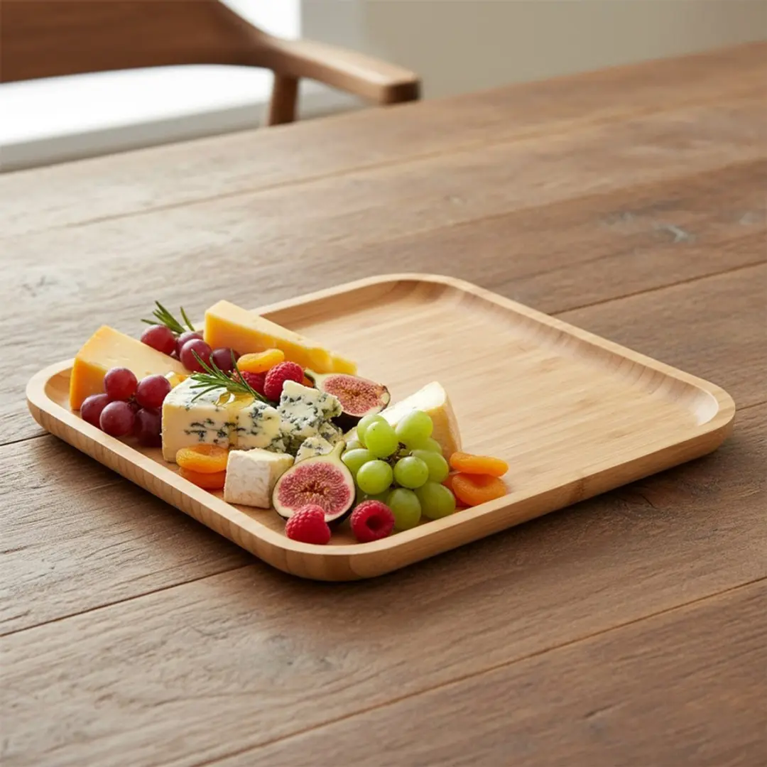 Excellent Houseware Bamboe Dienblad 30x30cm - Beige
