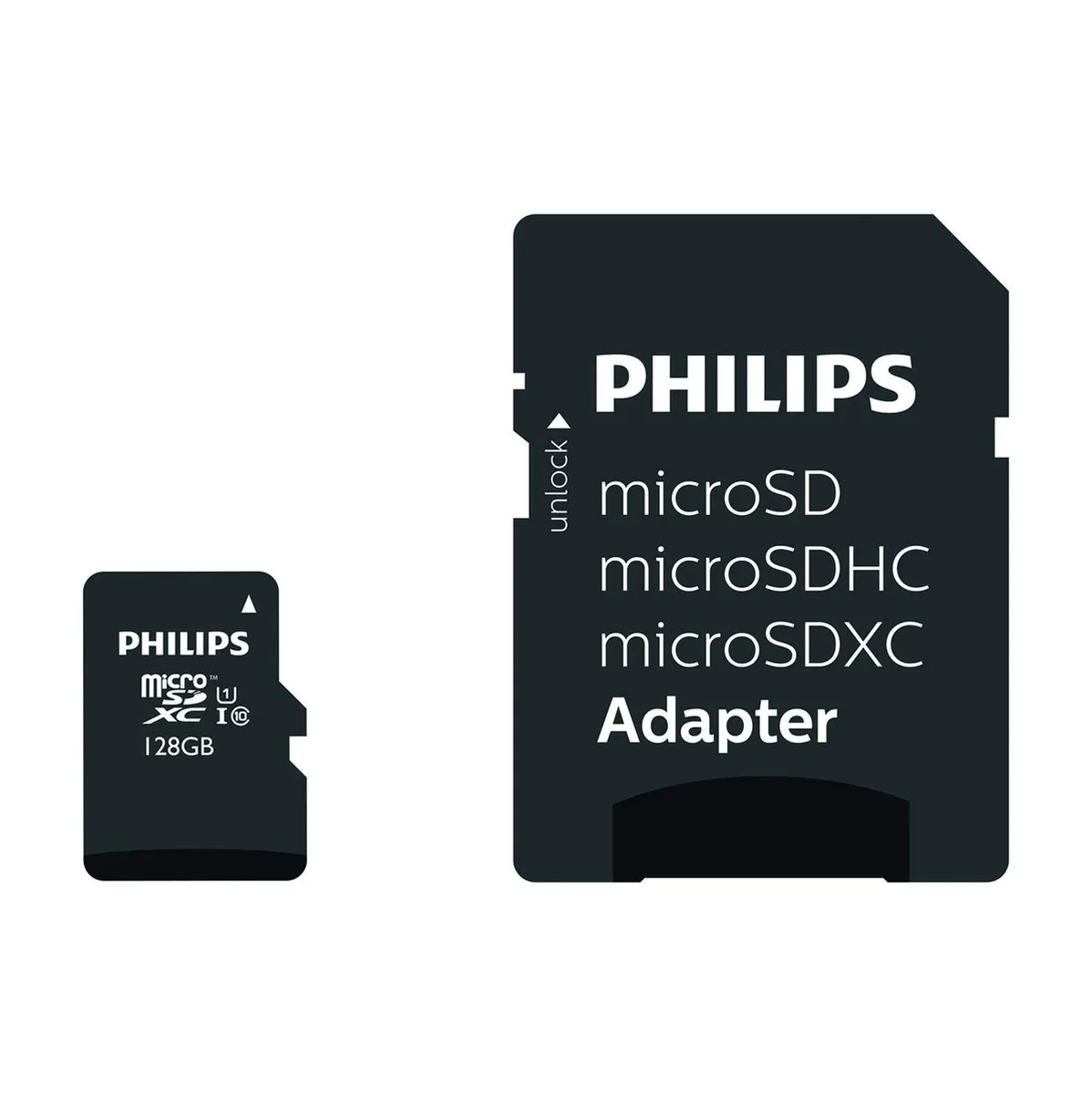Philips microSDXC 128GB Class 10 UHS-I FM12MP45B/20 - 2 Stuks
