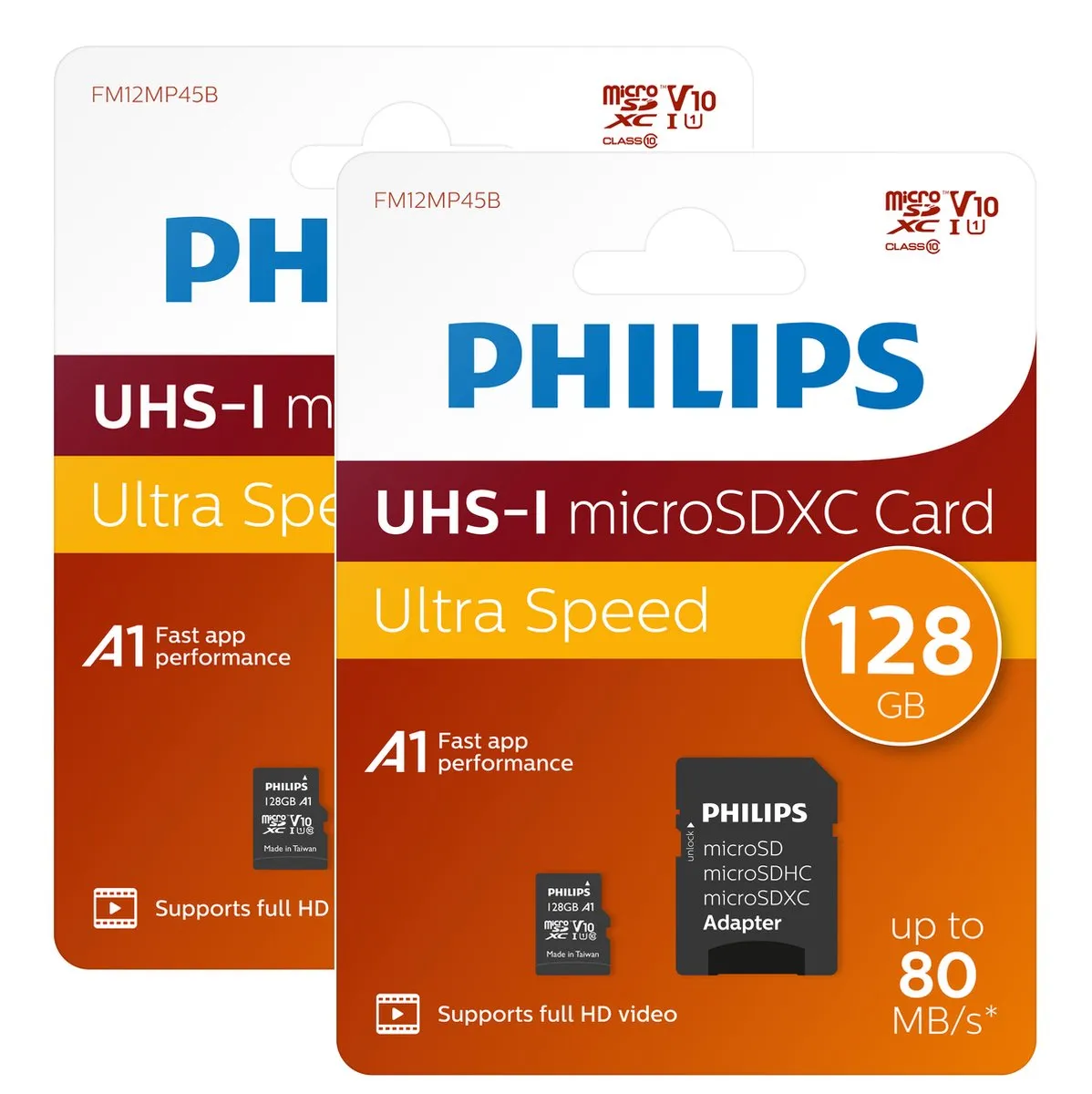 Philips microSDXC 128GB Class 10 UHS-I FM12MP45B/20