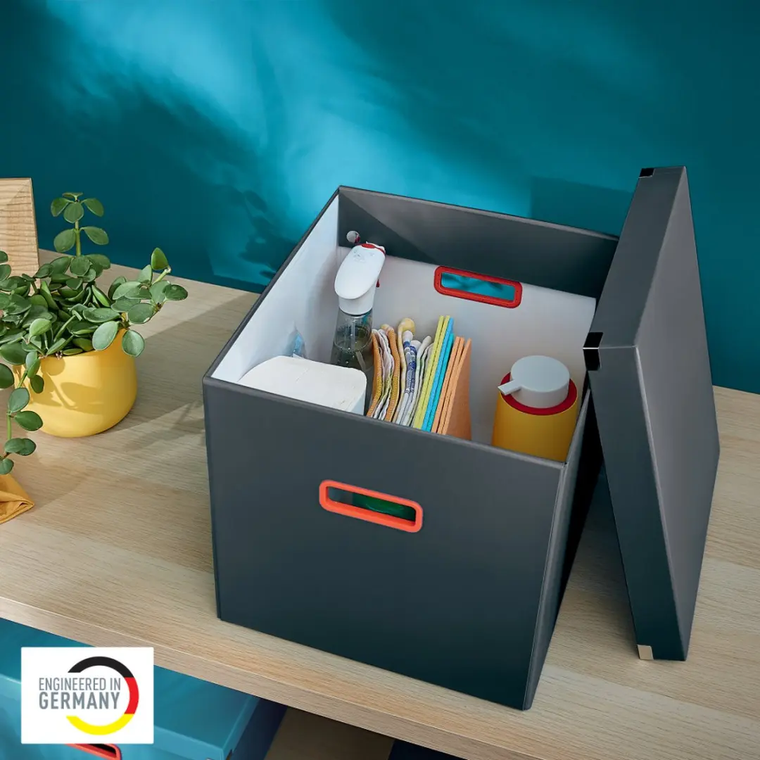 Leitz Click & Store Grote Opbergdoos 30L - Fluweel Grijs