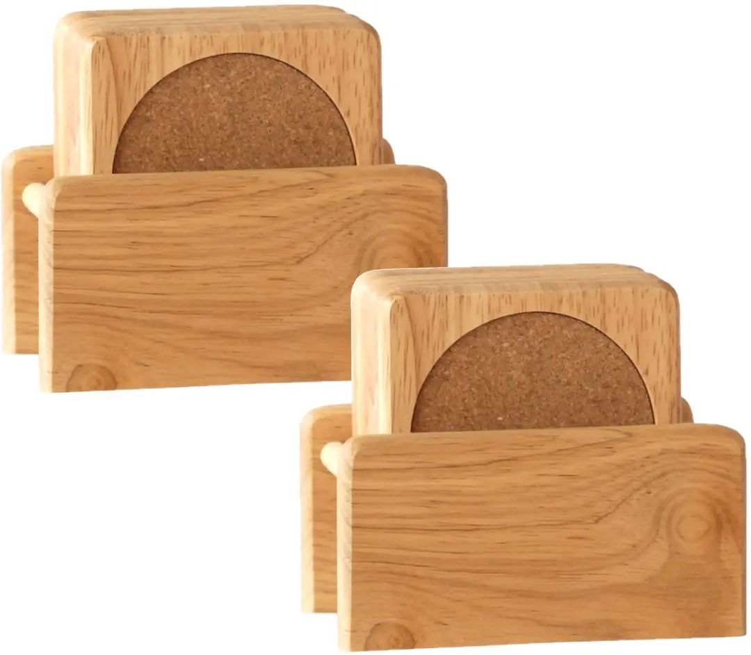 Cosy&Trendy Glazenonderzetters Hout 12-delig