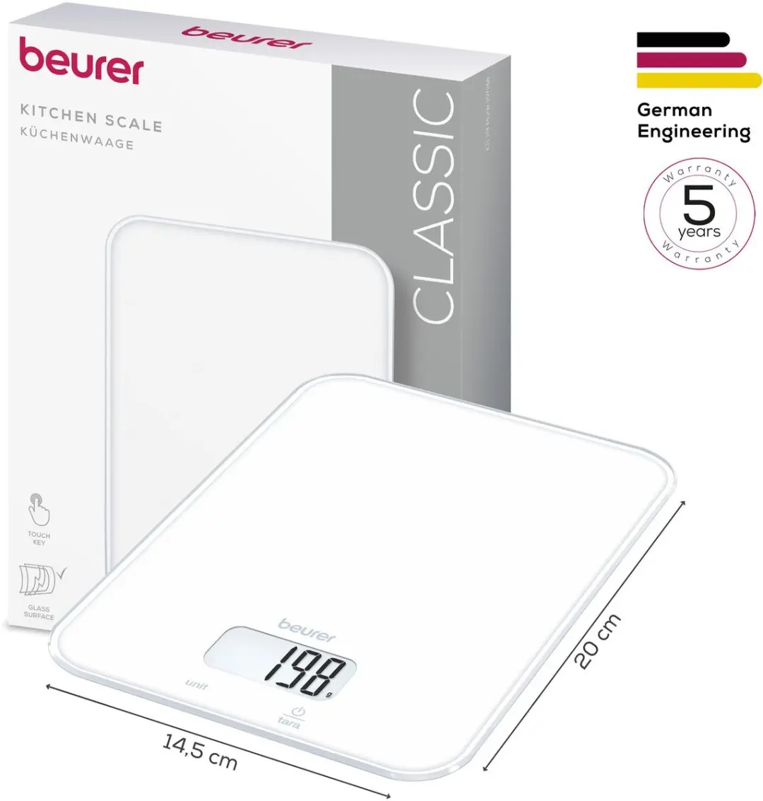 Beurer KS 19 Keukenweegschaal 5kg - Wit