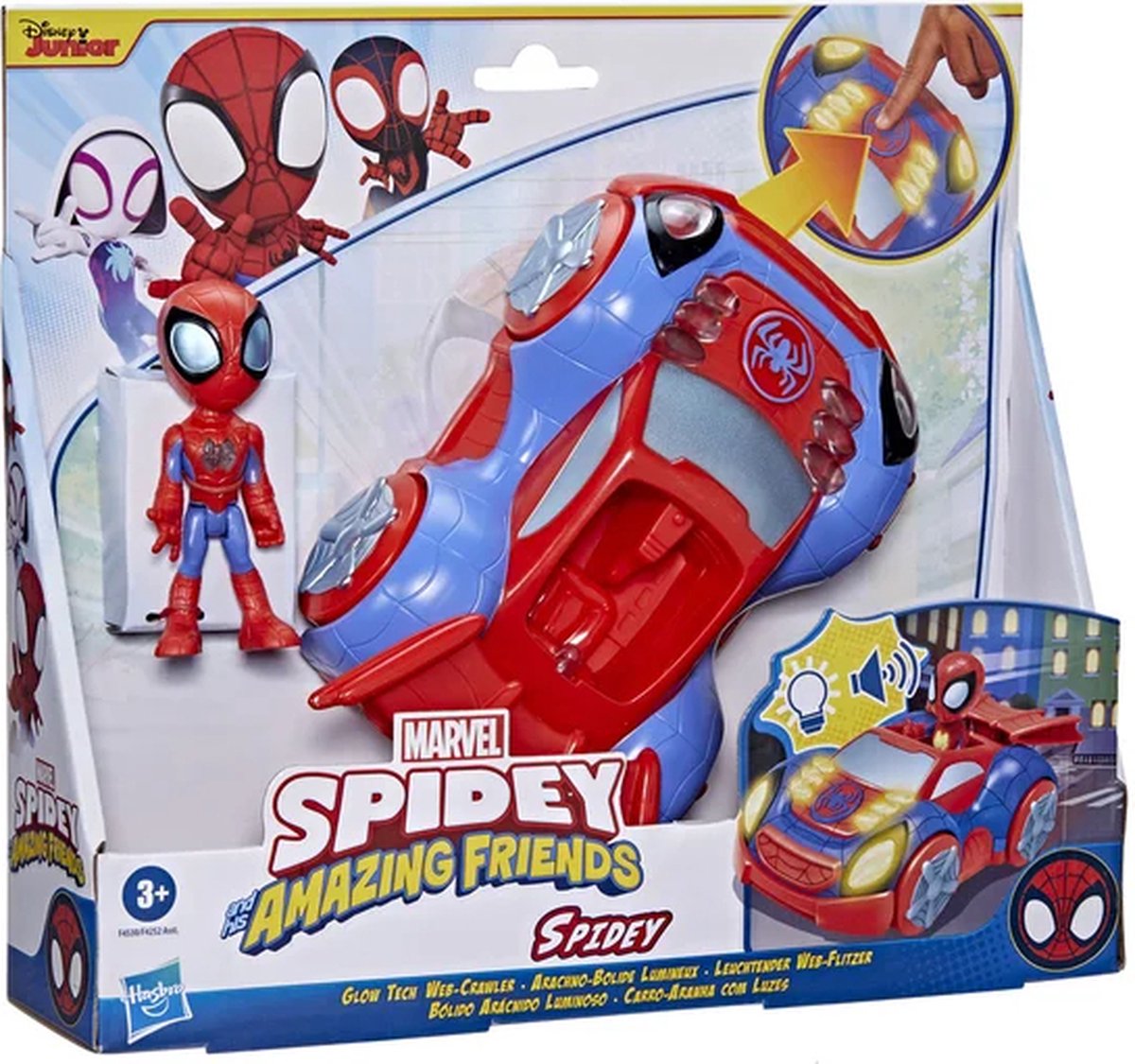 Hasbro Marvel Spidey and His Amazing Friends Glow Tech Web-Crawler