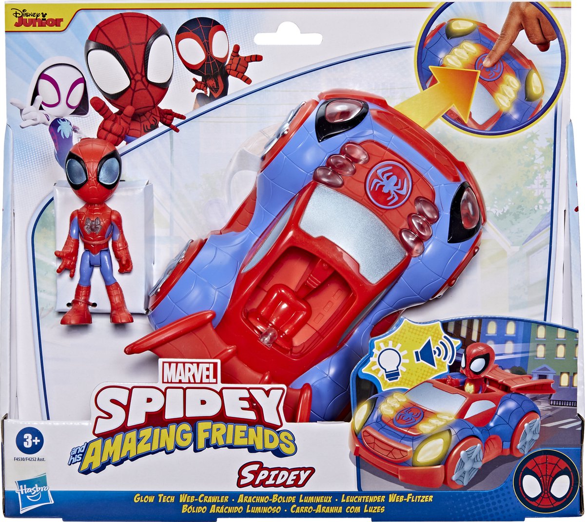 Hasbro Marvel Spidey and His Amazing Friends Glow Tech Web-Crawler