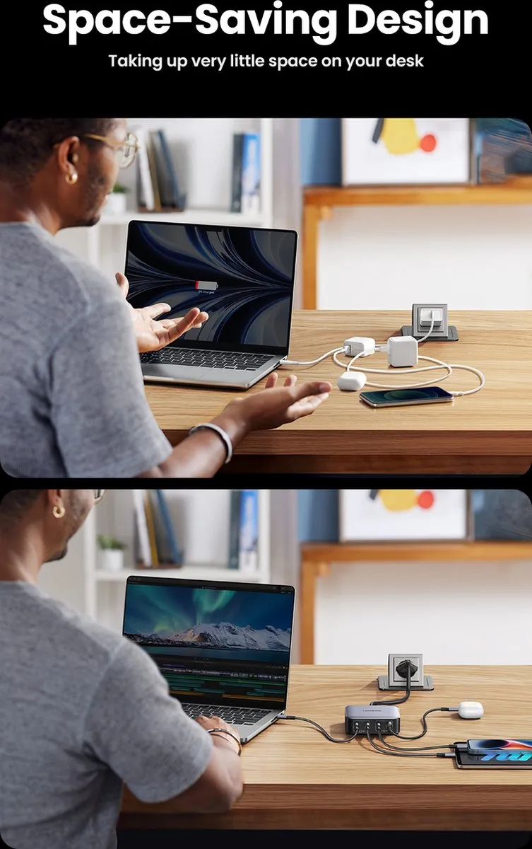 Ugreen Nexode 100W 90928 USB-C/A Lader - 4 Poorten
