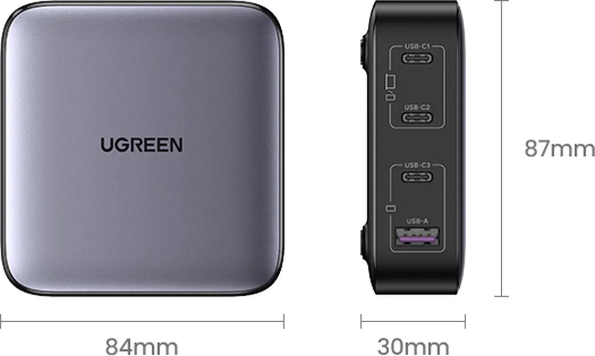 Ugreen Nexode 100W 90928 USB-C/A Lader - 4 Poorten