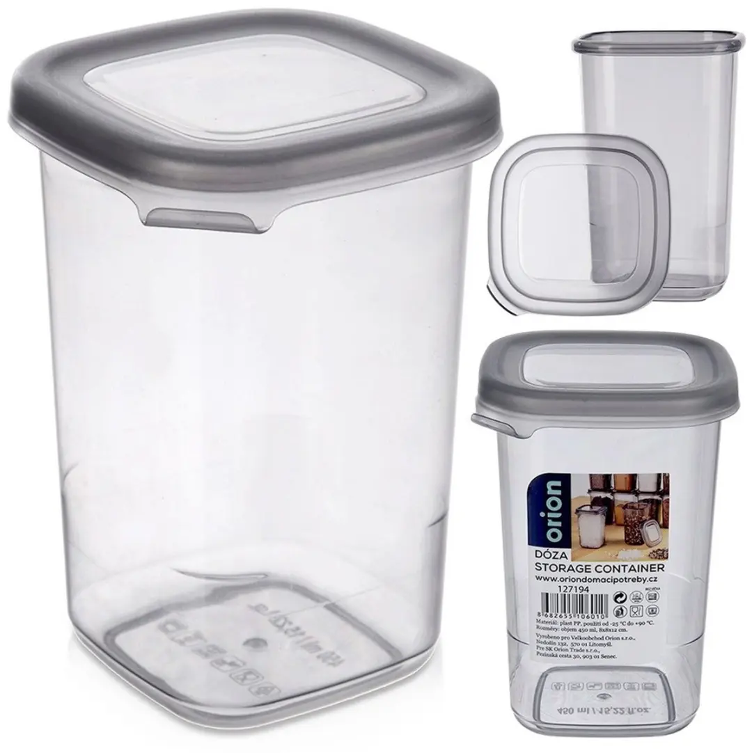 Orion Pojemnik 450ml - Transparent/Dark Grey