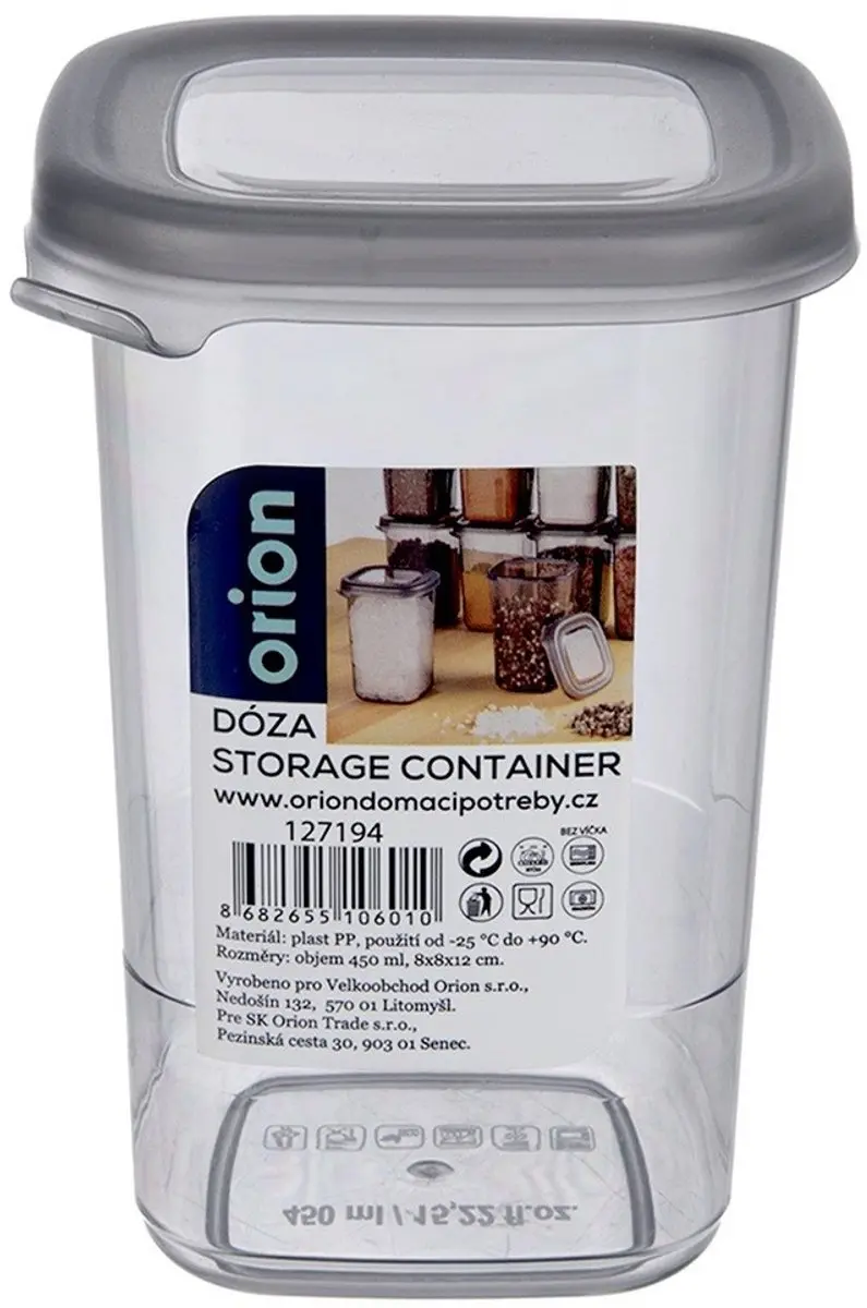 Orion Pojemnik 450ml - Transparent/Dark Grey