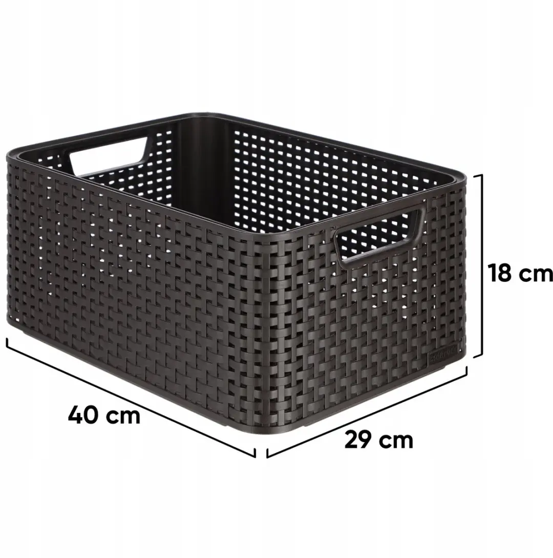 Curver Style Mandje M Opbergmand - 18L - Bruin - afbeelding 6 van 6