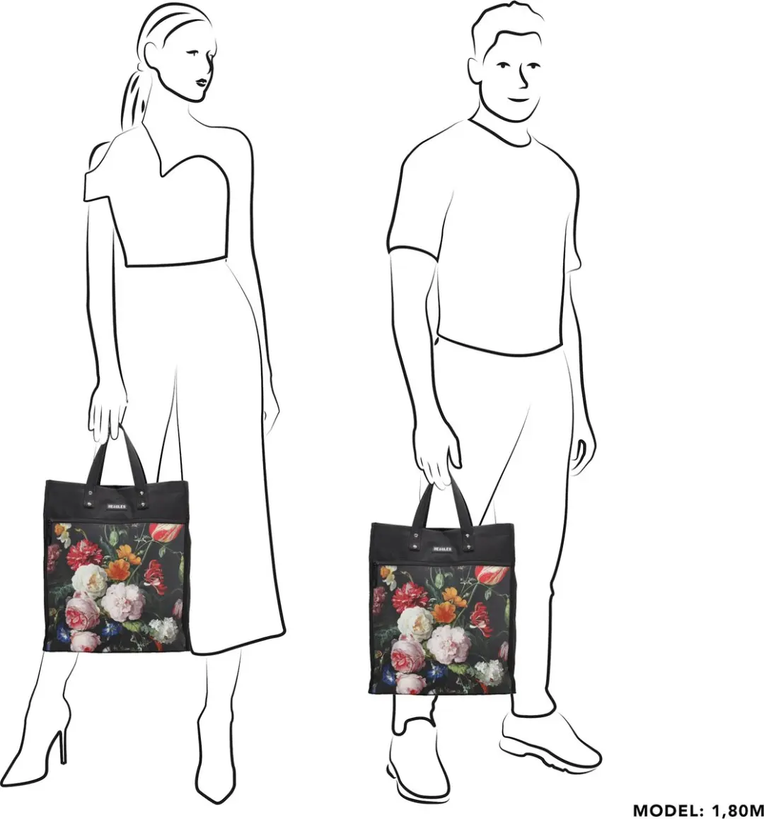 Beagles Shop & Go Boodschappentas Stillleven bloemen - 25L