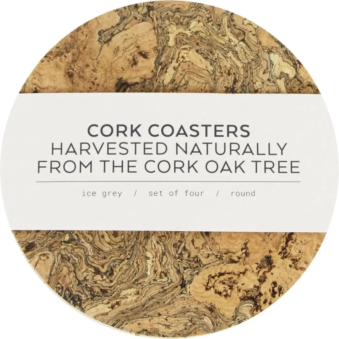 Liga Natural Cork Onderzetter Ø10cm - Set van 4