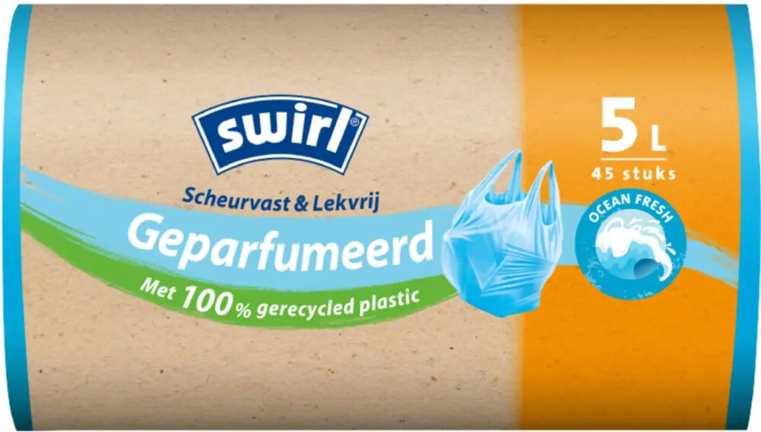 Swirl Pedaalemmerzakken Ocean Fresh 5L - 45 Stuks - Blauw