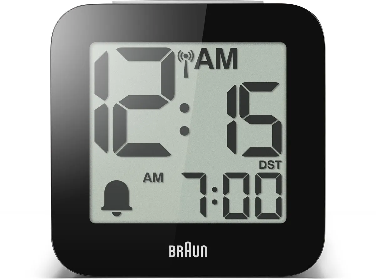 Braun BC25WP-DCF Digitale Wekker - Radiogestuurd - LCD - Licht - Zwart/Wit