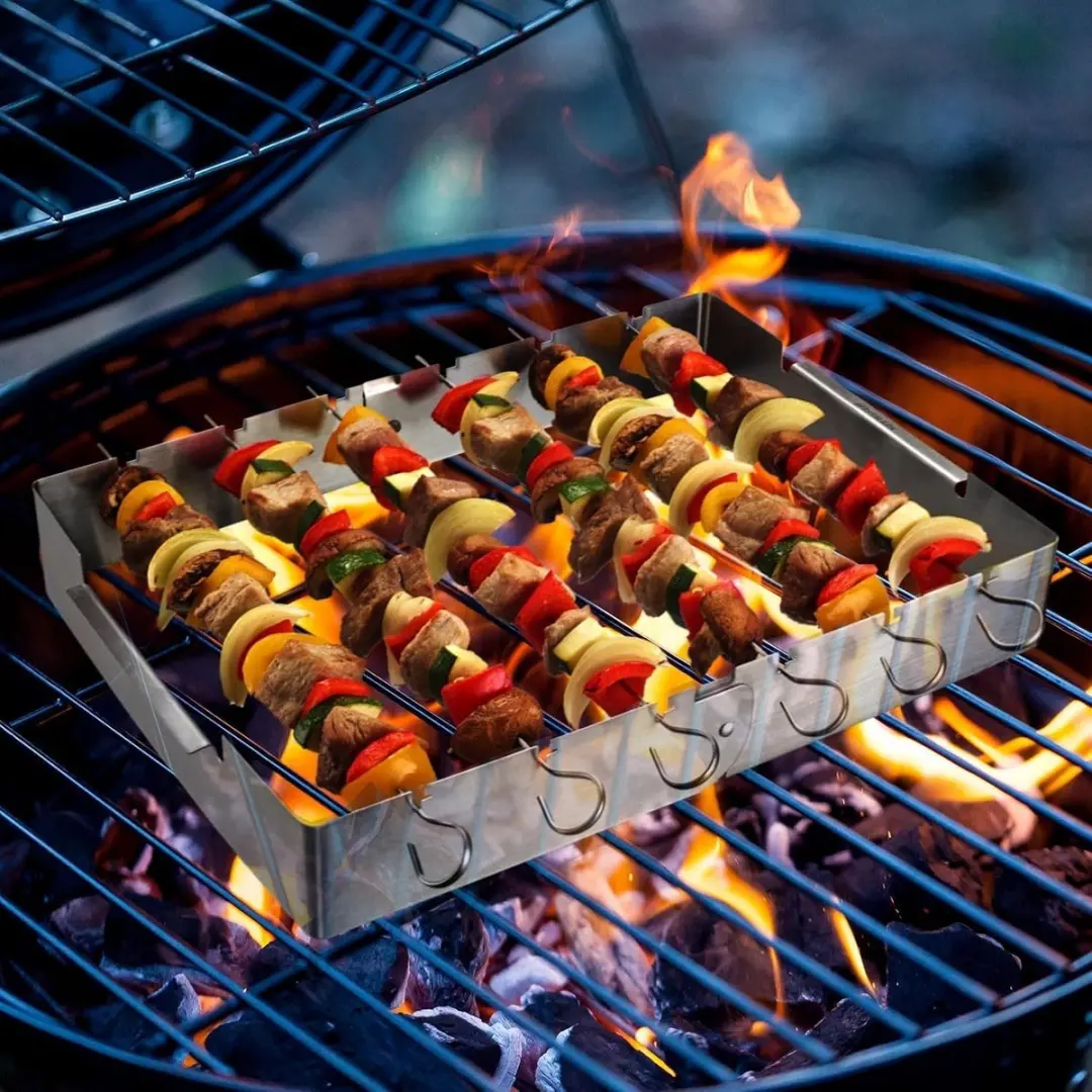Westmark BBQ Spieshouder Set 7-delig - Zilver