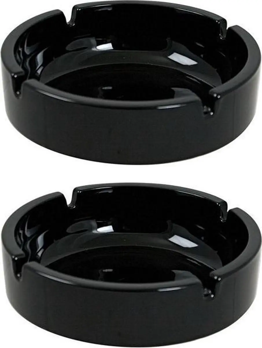 Arcoroc Asbakken 9cm - Zwart - 2 Stuks