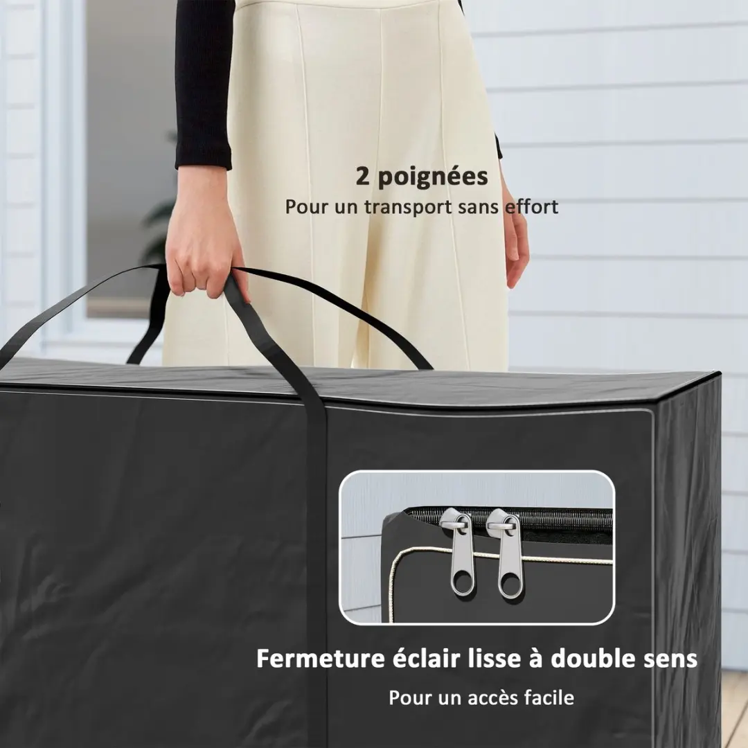 Outsunny Opbergtas 600D Oxford - 175x55x75cm - Zwart